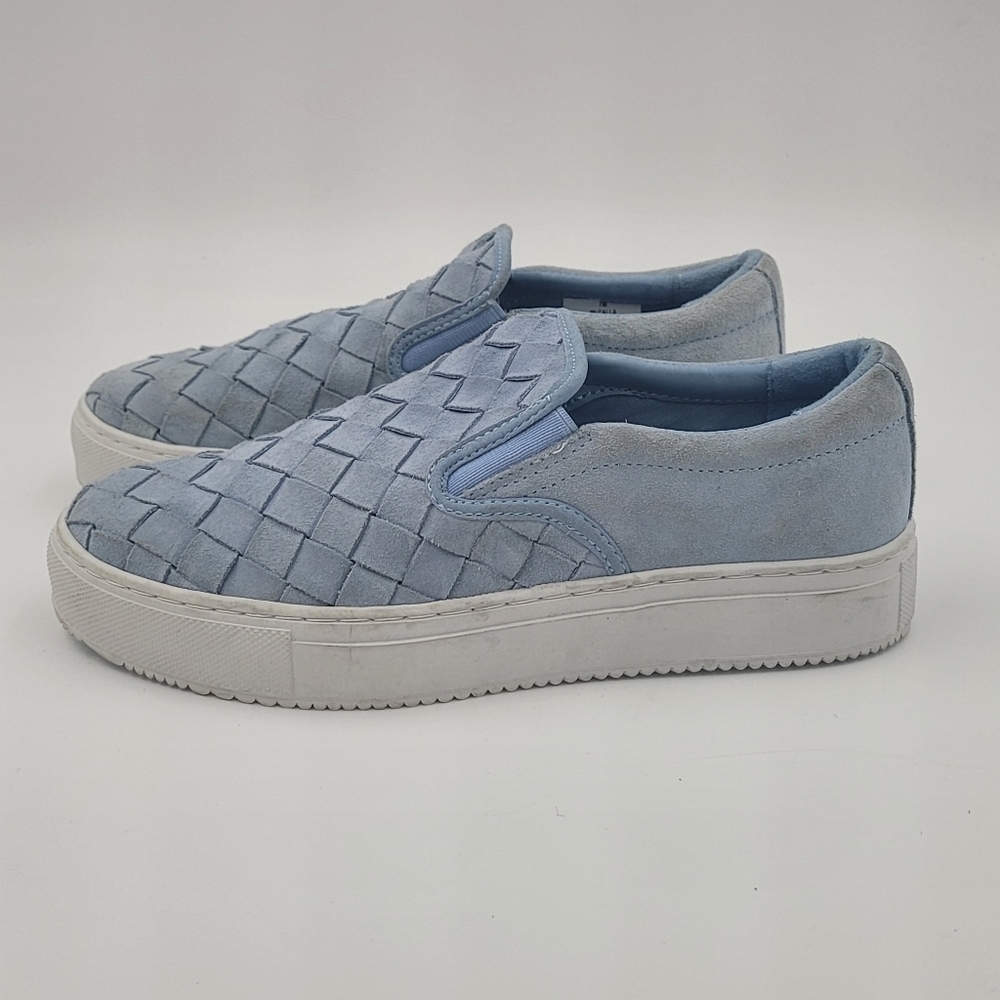 Marc Fisher Calia Light Blue Woven Leather Slip On Sneakers Size 7 - Picture 4 of 14